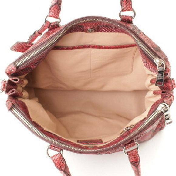 Prada Python Tote Bag AMARENA Red - Picture 5 of 10